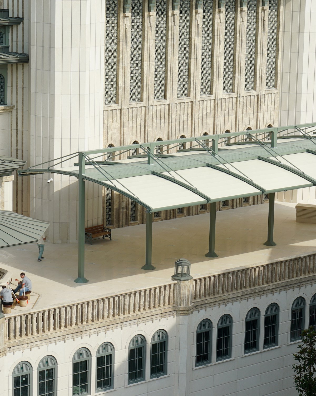 Taksim Mosque Terrace pergola installation, Beyoğlu, İstanbul