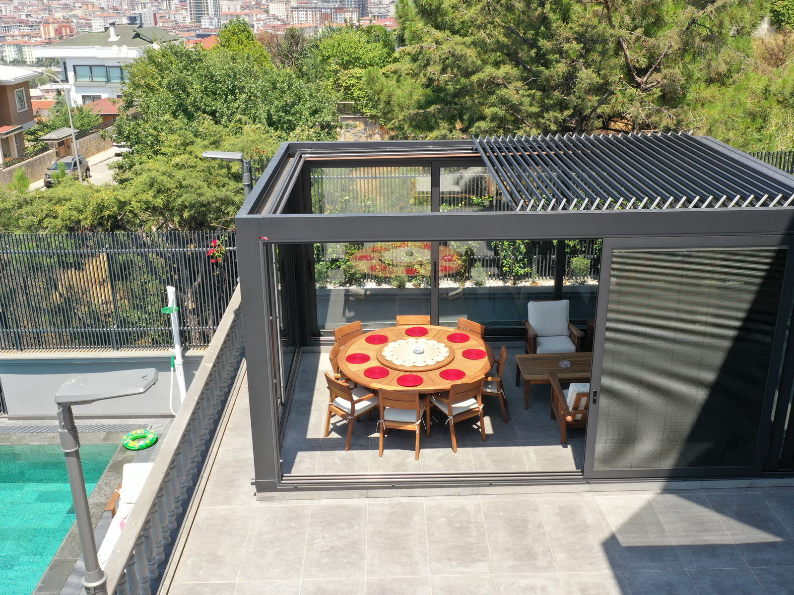 Dragos Terrace Villa pergola installation, Kartal, İstanbul